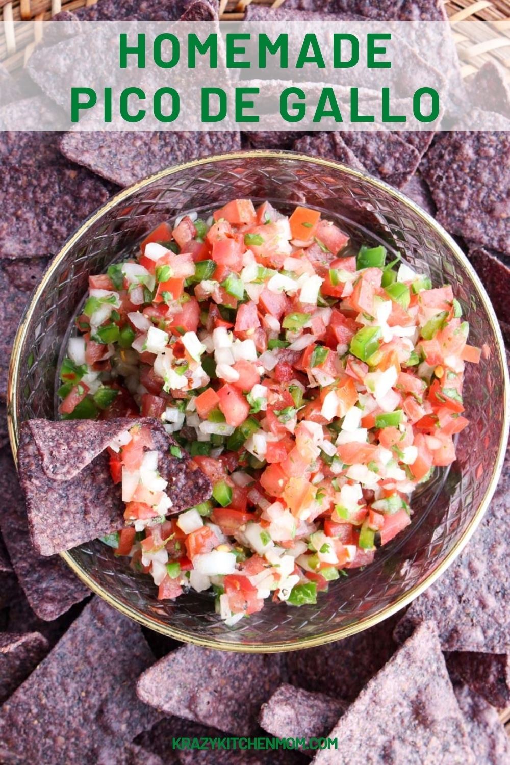 A traditional bright, fresh Mexican salsa bursting with fresh flavor from ripe tomatoes to the heat of jalapeños and tang of fresh lime. via @krazykitchenmom