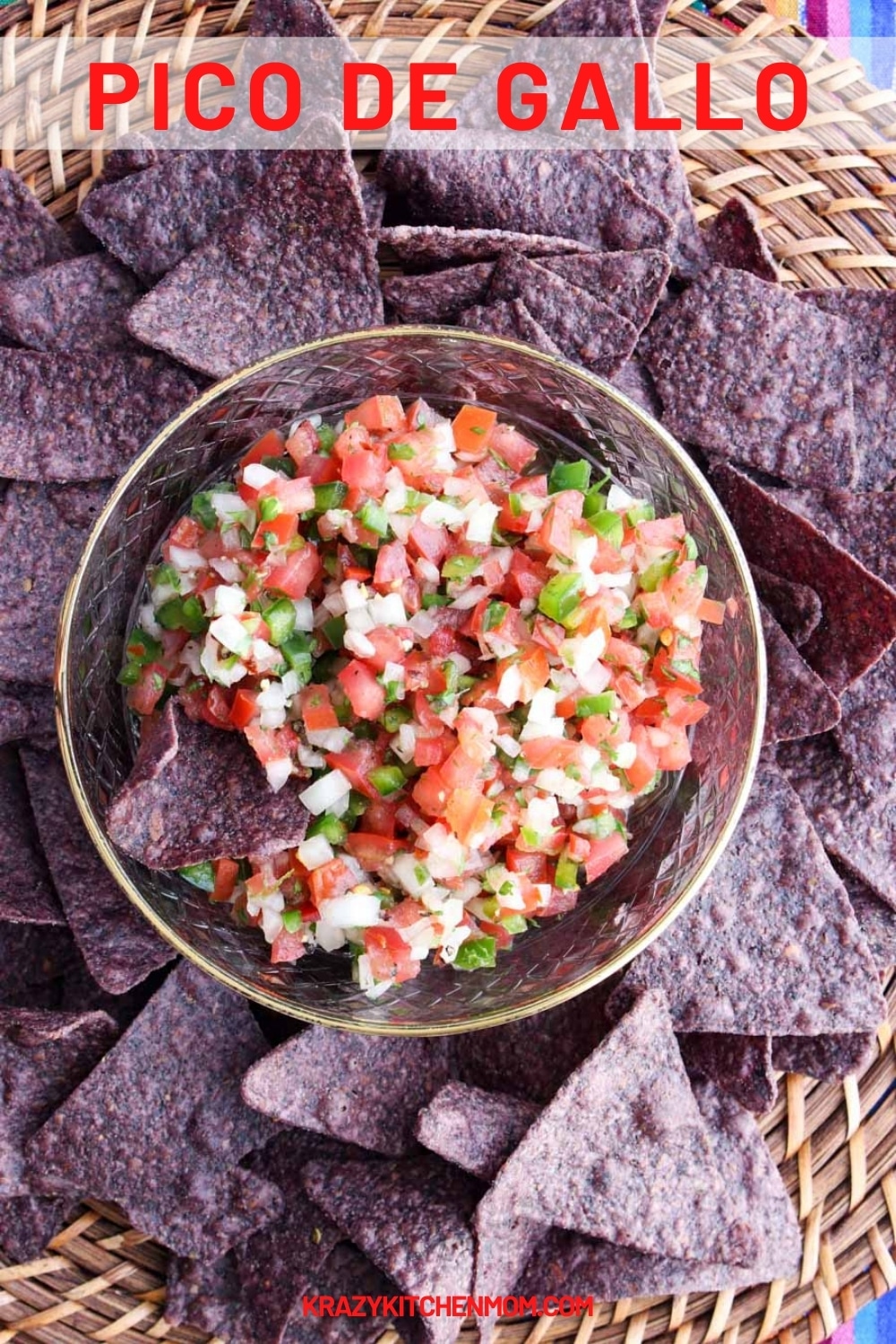 A traditional bright, fresh Mexican salsa bursting with fresh flavor from ripe tomatoes to the heat of jalapeños and tang of fresh lime. via @krazykitchenmom