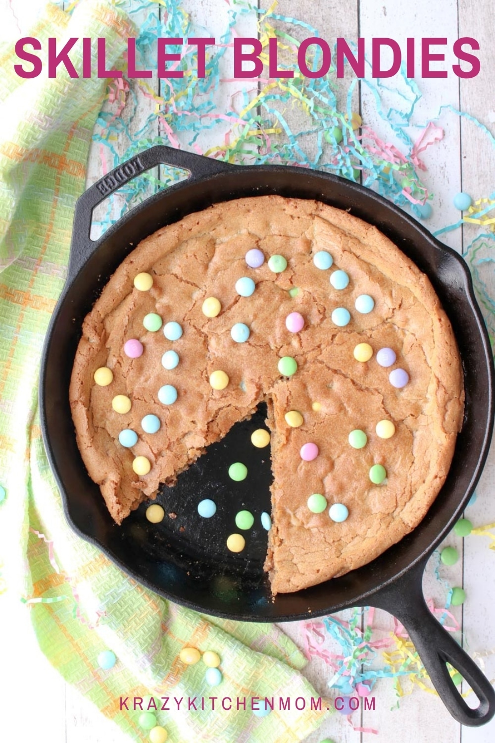 Ooey-gooey inside with crispy edges, this is the easiest homemade baked "cookie" you'll ever make! Hot out of the oven, grab spoons and your friends and dig in. via @krazykitchenmom