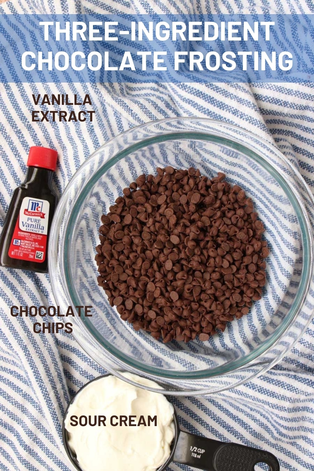 With only three ingredients and three minutes, you can make the creamiest, chocolatey frosting. The perfect chocolate flavor with a slight amount of tanginess.   via @krazykitchenmom