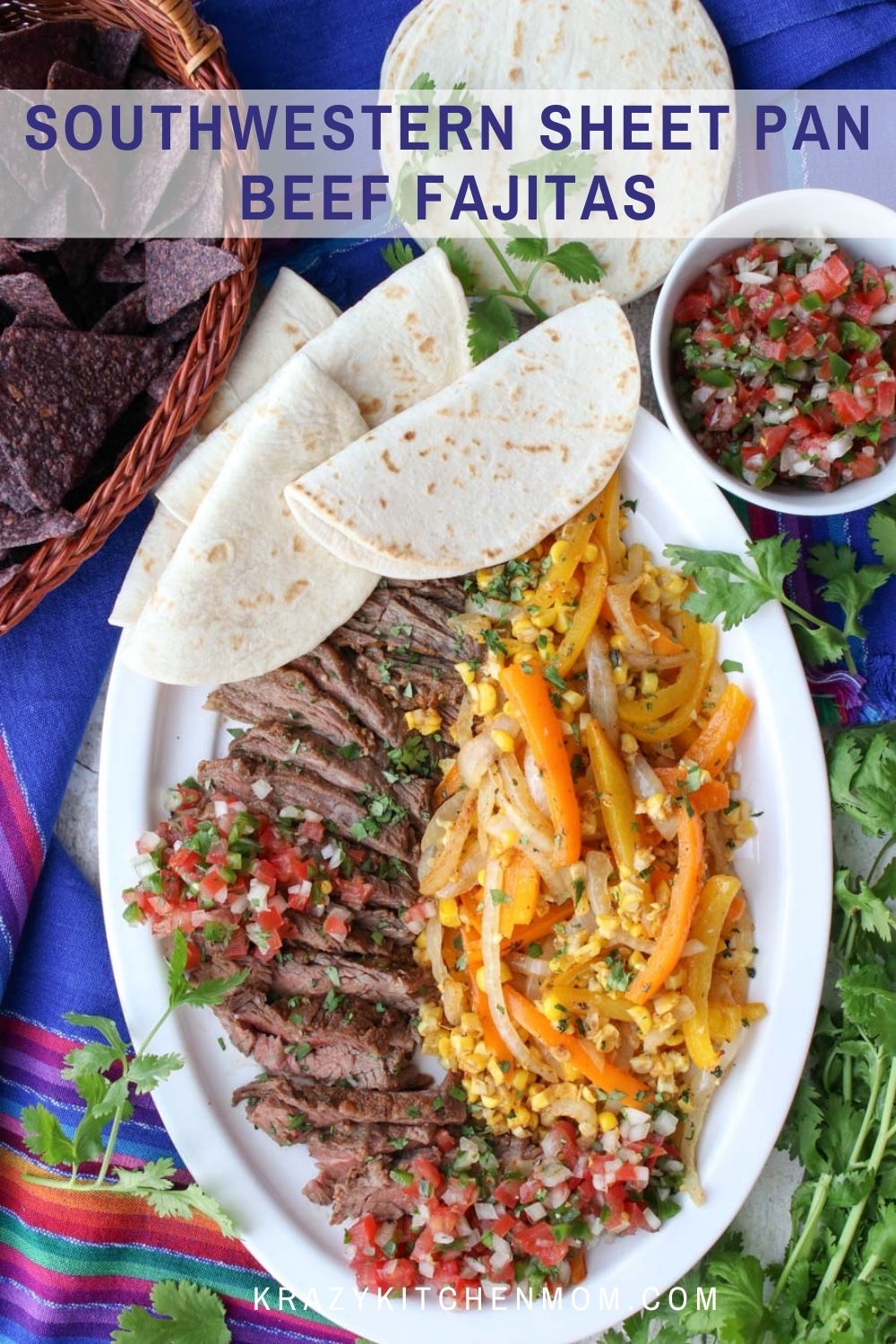 Taco Tuesday just got a whole lot better with these no mess, no fuss fajitas cooked on a sheet pan and ready in 30 minutes. via @krazykitchenmom