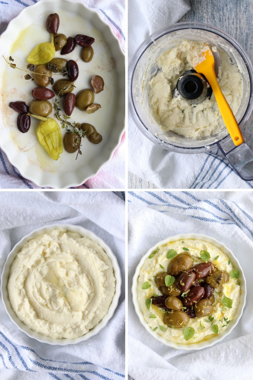 how to make whipped feta with roasted olives