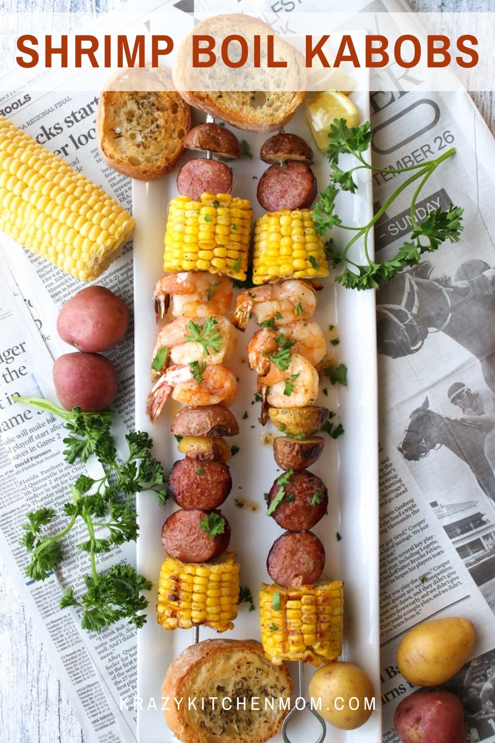 It's officially summer and time to fire up the grill for a summertime southern-style shrimp boil with big shrimp, corn, sausage, potatoes, and spices. via @krazykitchenmom