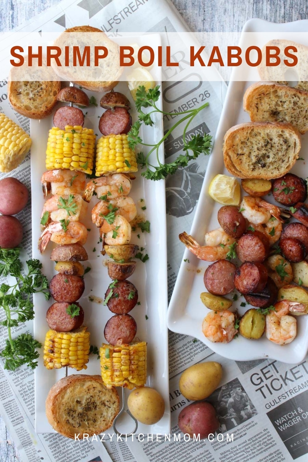 It's officially summer and time to fire up the grill for a summertime southern-style shrimp boil with big shrimp, corn, sausage, potatoes, and spices. via @krazykitchenmom