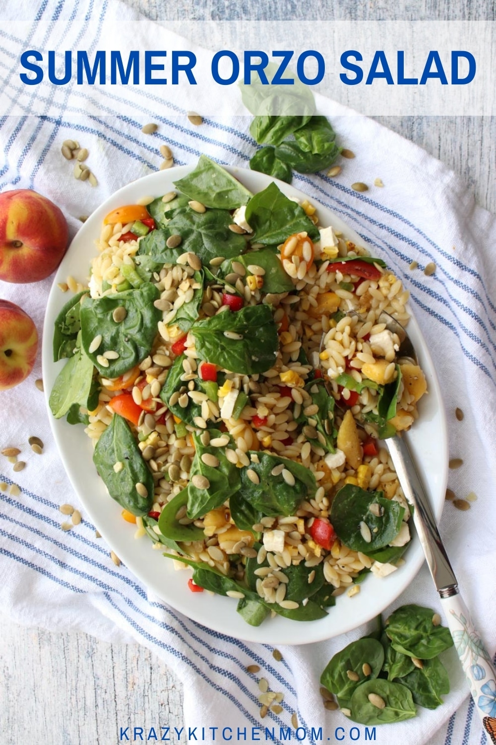 This pasta salad is summertime fresh and ready in less than 30 minutes. Make it ahead of time or serve it right away.  via @krazykitchenmom