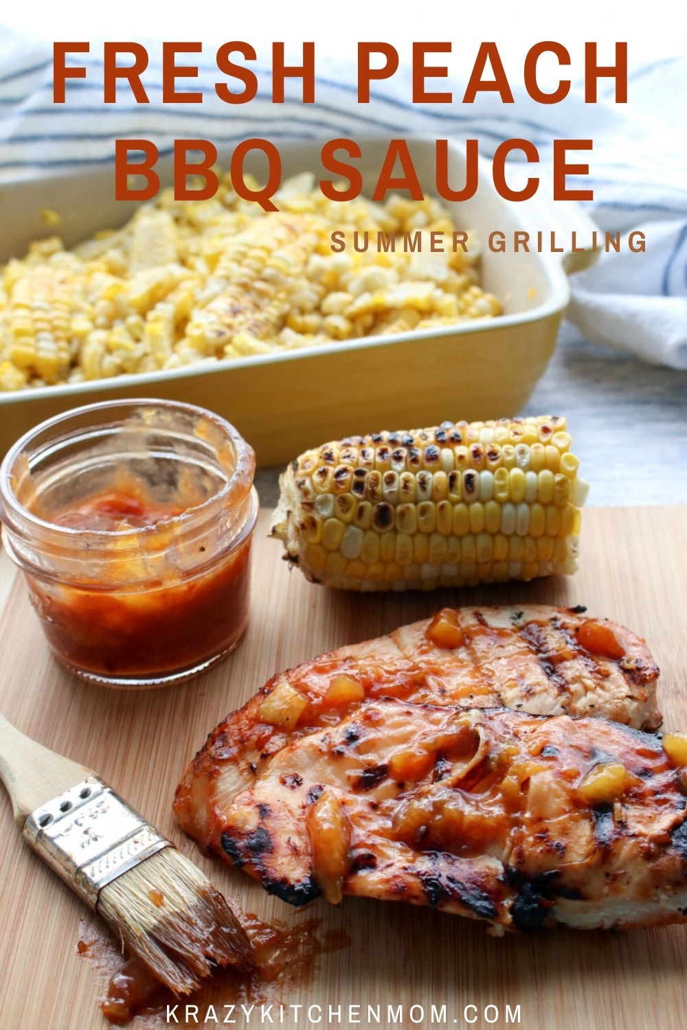 Give your store-bought BBQ sauce a zippy fresh fruity flavor by using fresh summer peaches. Slather it on everything you BBQ this summer. via @krazykitchenmom