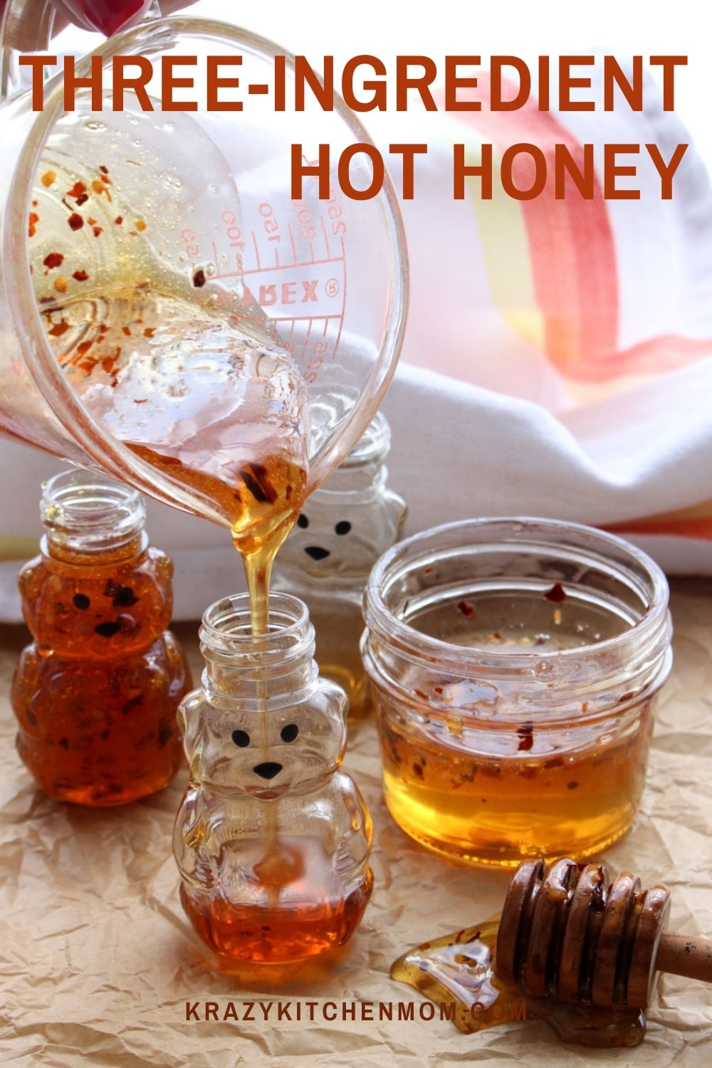 Hot honey is all the rage right now. One bite and you will know why. It's sweet and a little spicy. I promise this is your new "go-to" condiment.  via @krazykitchenmom