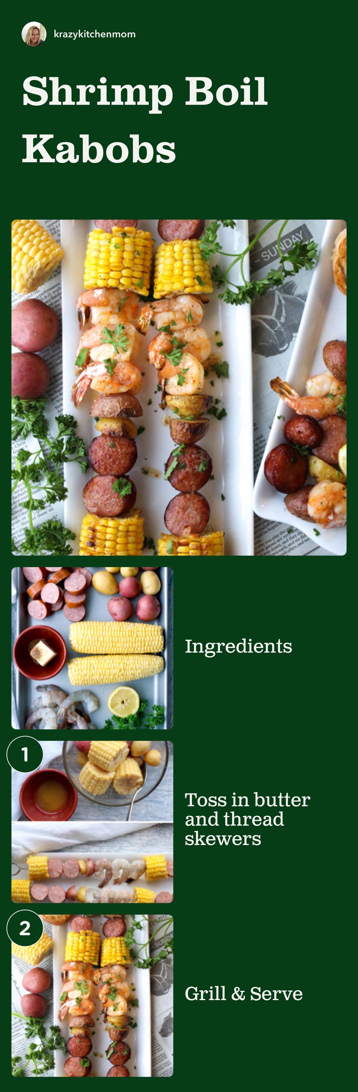 It's officially summer and time to fire up the grill for a summertime southern-style shrimp boil with big shrimp, corn, sausage, potatoes, and spices. via @krazykitchenmom