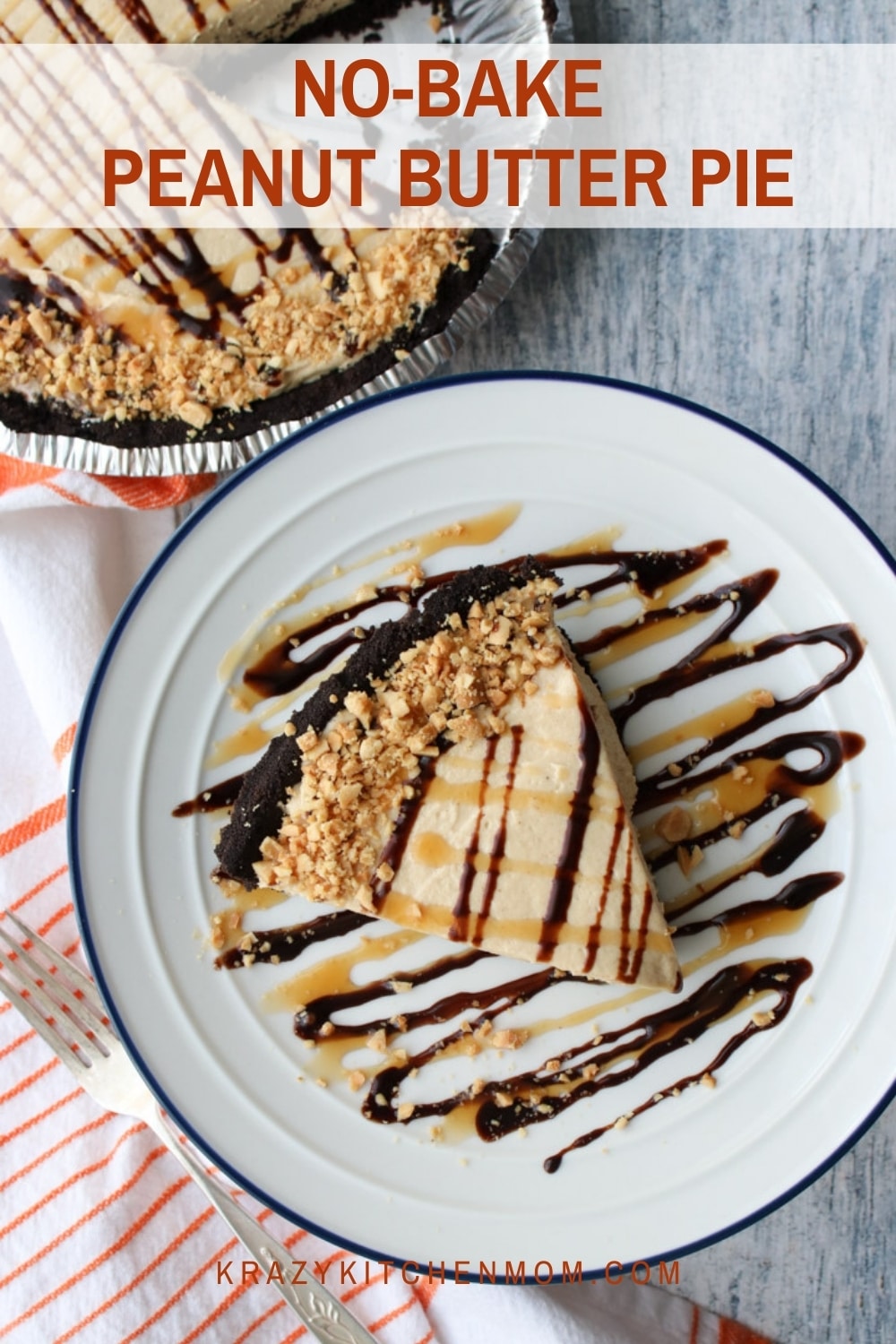 Calling all my peanut butter lovers! This peanut butter pie is rich and creamy. It's super simple to make and is devoured in minutes. via @krazykitchenmom