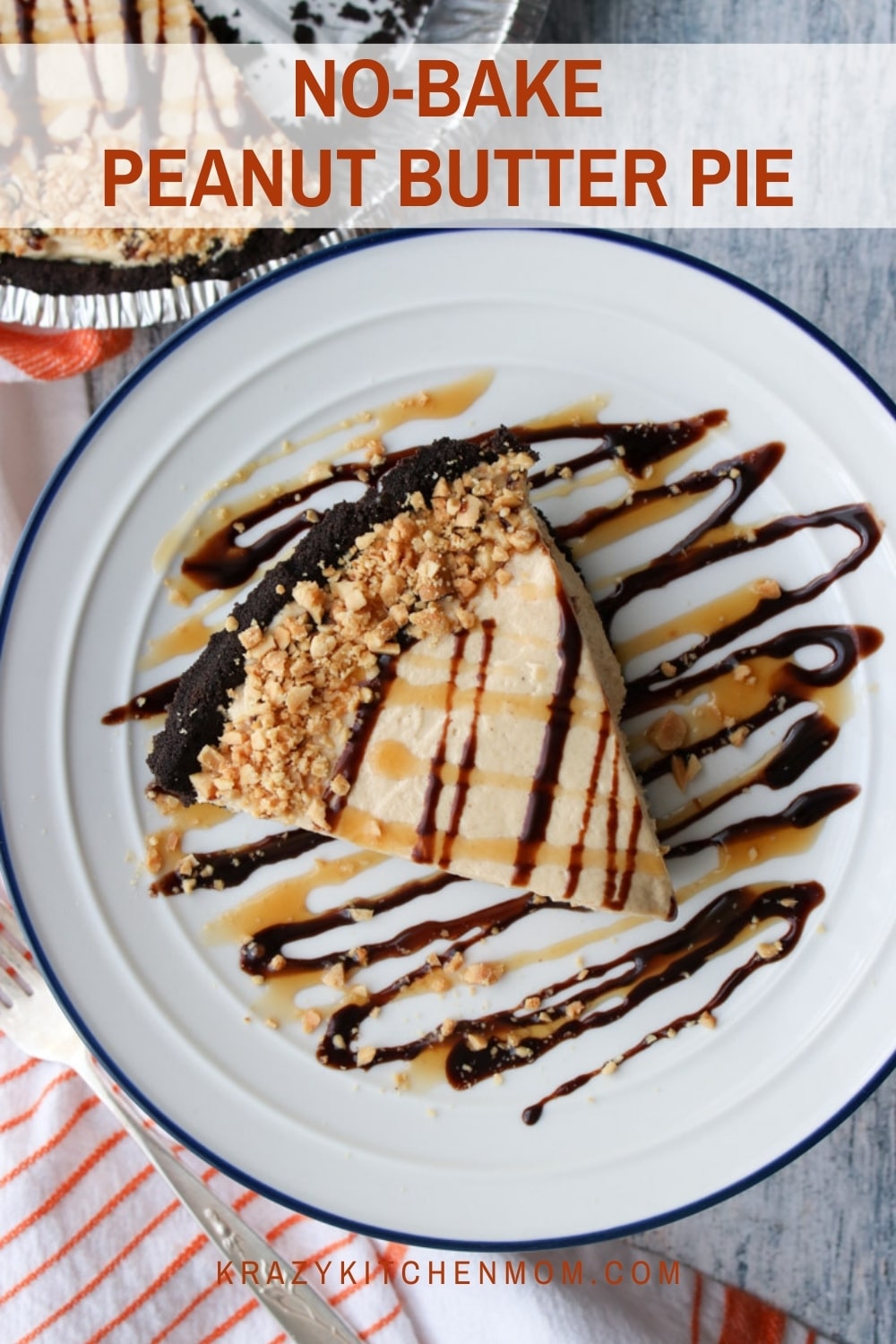 Calling all my peanut butter lovers! This peanut butter pie is rich and creamy. It's super simple to make and is devoured in minutes. via @krazykitchenmom