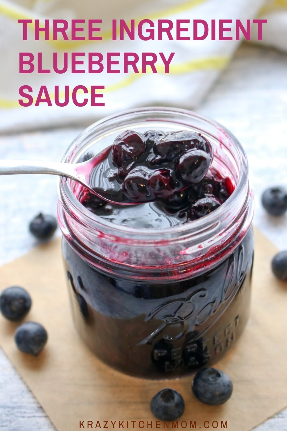 Sweet, juicy, tangy blueberries cooked down to make your new favorite sauce. Pour it over pancakes, waffles, yogurt, or ice cream.  via @krazykitchenmom