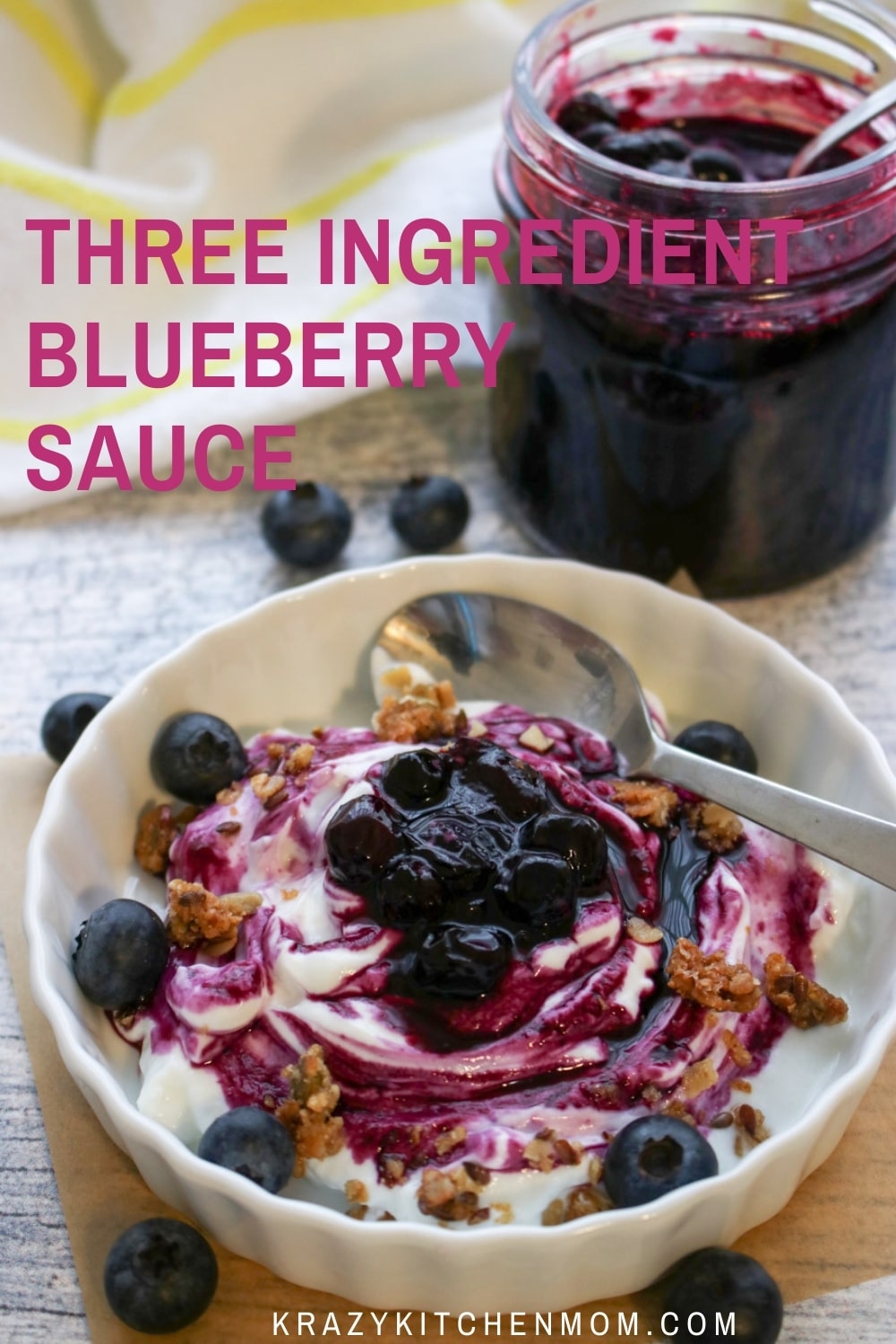 Sweet, juicy, tangy blueberries cooked down to make your new favorite sauce. Pour it over pancakes, waffles, yogurt, or ice cream.  via @krazykitchenmom