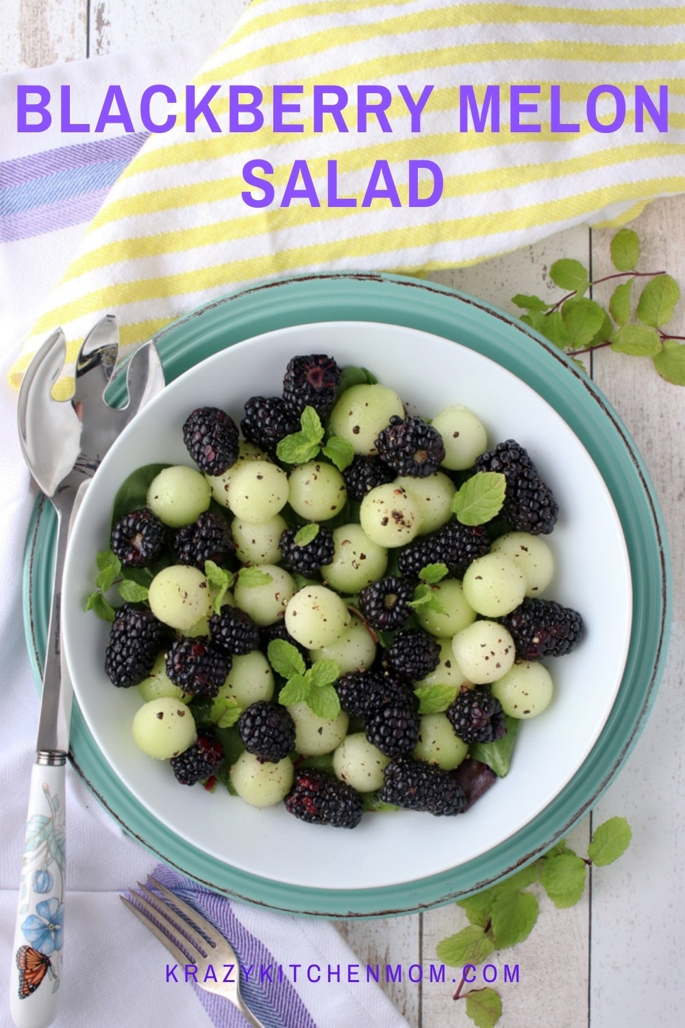 This salad is a simple combination of bright refreshing flavors. It's the perfect end of summer side dish for any get together.  via @krazykitchenmom