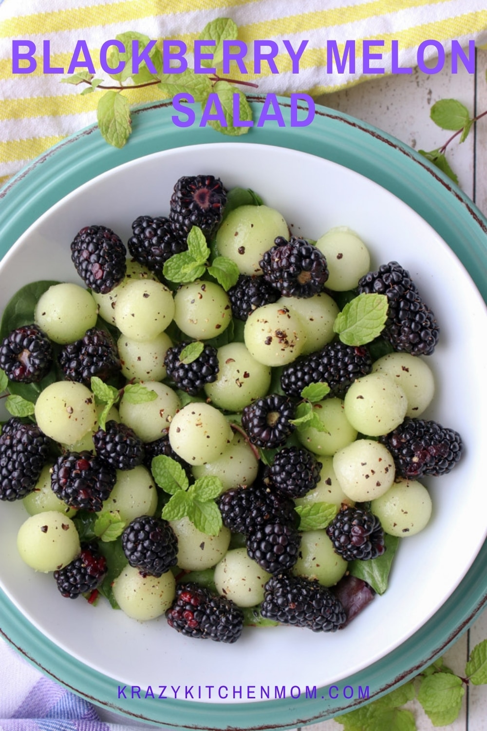 This salad is a simple combination of bright refreshing flavors. It's the perfect end of summer side dish for any get together.  via @krazykitchenmom