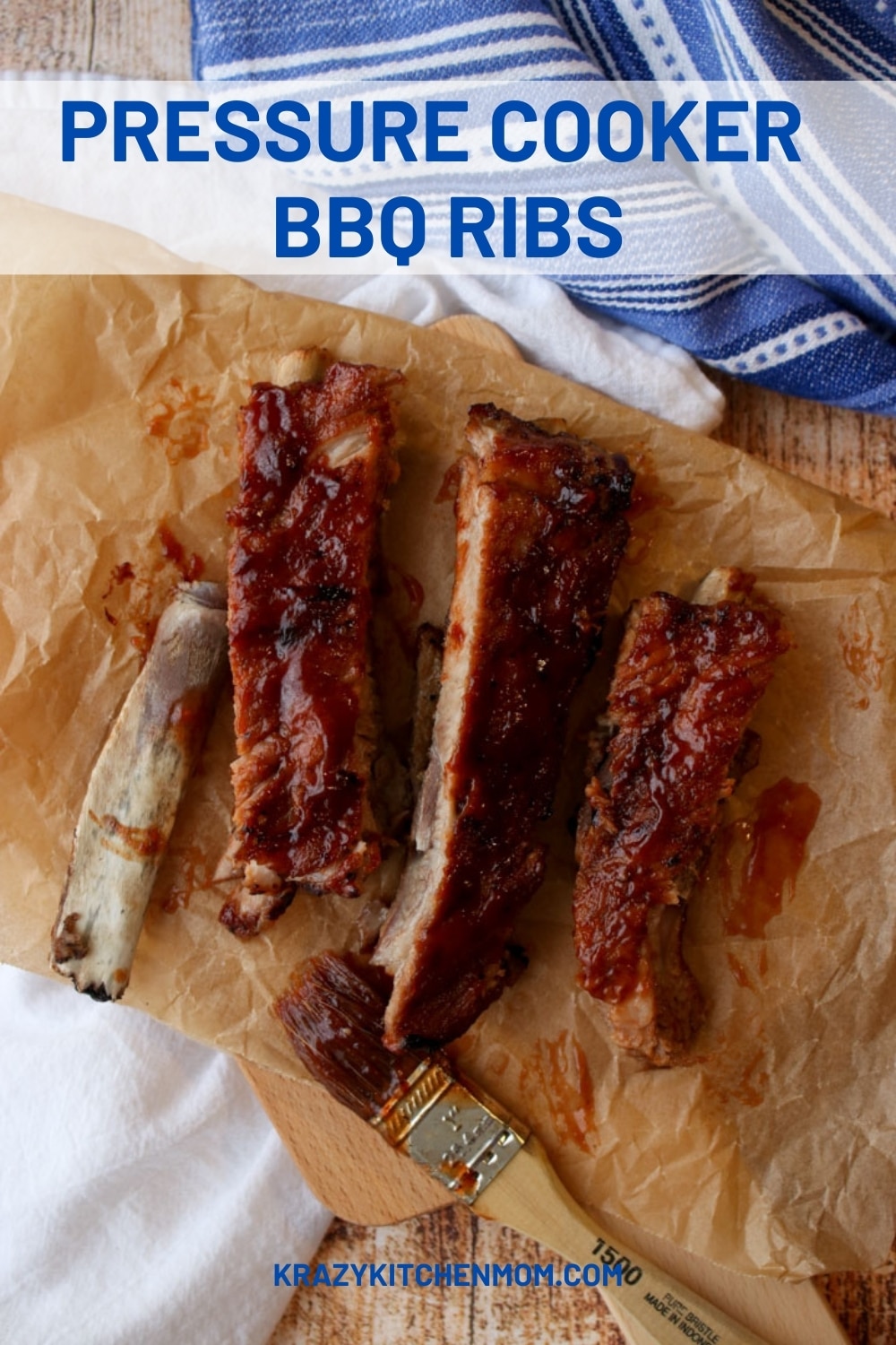 Tender, juicy, fall-off-the-bone, finger-licking ribs in less than 30 minutes made in a pressure cooker. Perfect for any weeknight dinner. via @krazykitchenmom