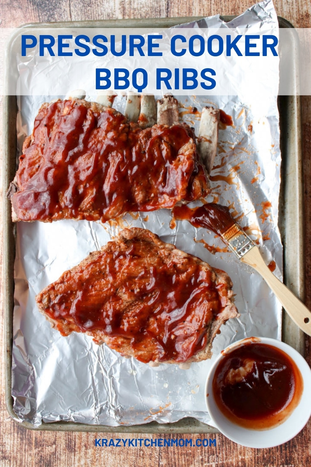 Tender, juicy, fall-off-the-bone, finger-licking ribs in less than 30 minutes made in a pressure cooker. Perfect for any weeknight dinner. via @krazykitchenmom