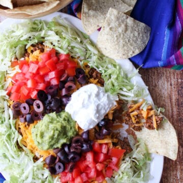 taco dip platter