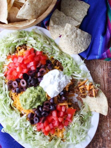 taco dip platter