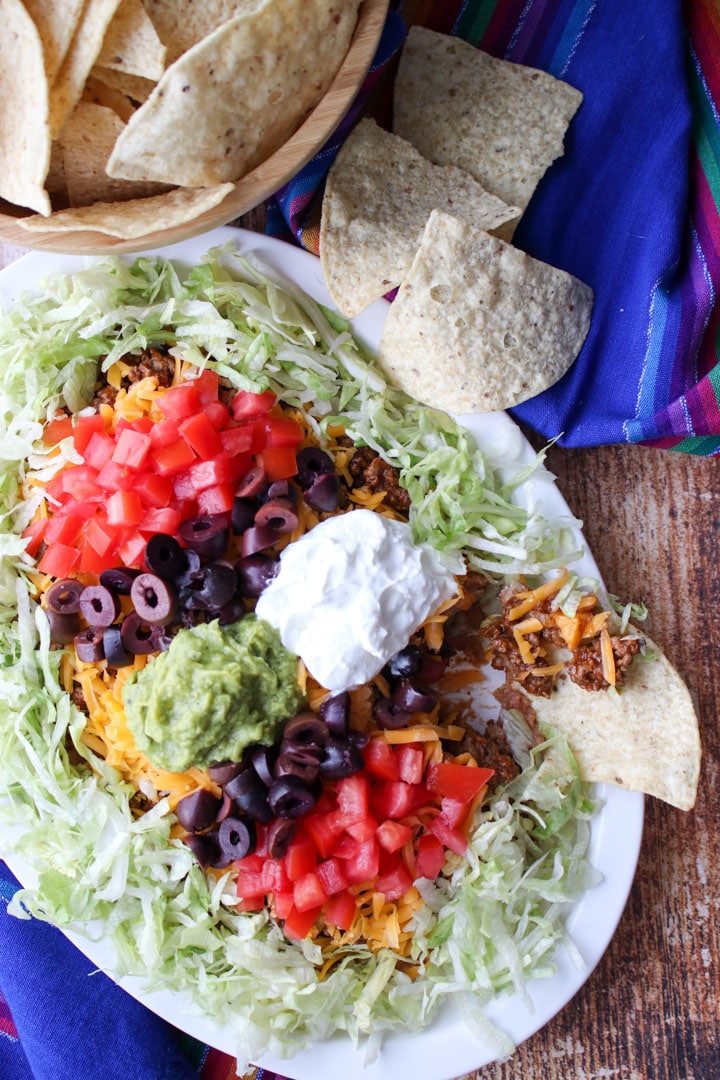 taco dip platter