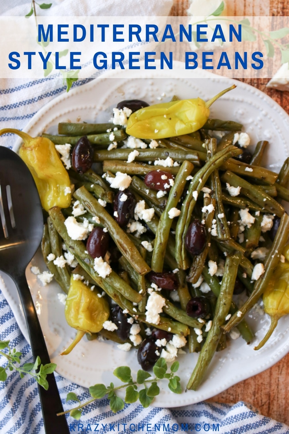 Transform the humble green bean into a gourmet dish by roasting them with oil olive, olives, oregano, and pepperoncini peppers. via @krazykitchenmom