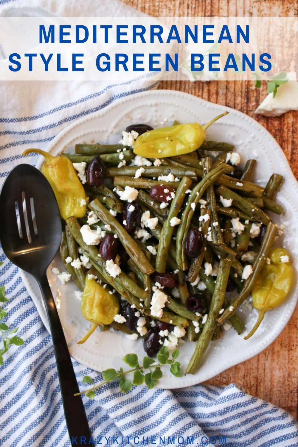 Transform the humble green bean into a gourmet dish by roasting them with oil olive, olives, oregano, and pepperoncini peppers. via @krazykitchenmom