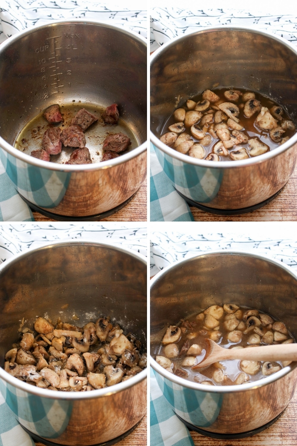 four hows how to make beef stroganoff in an instant pot