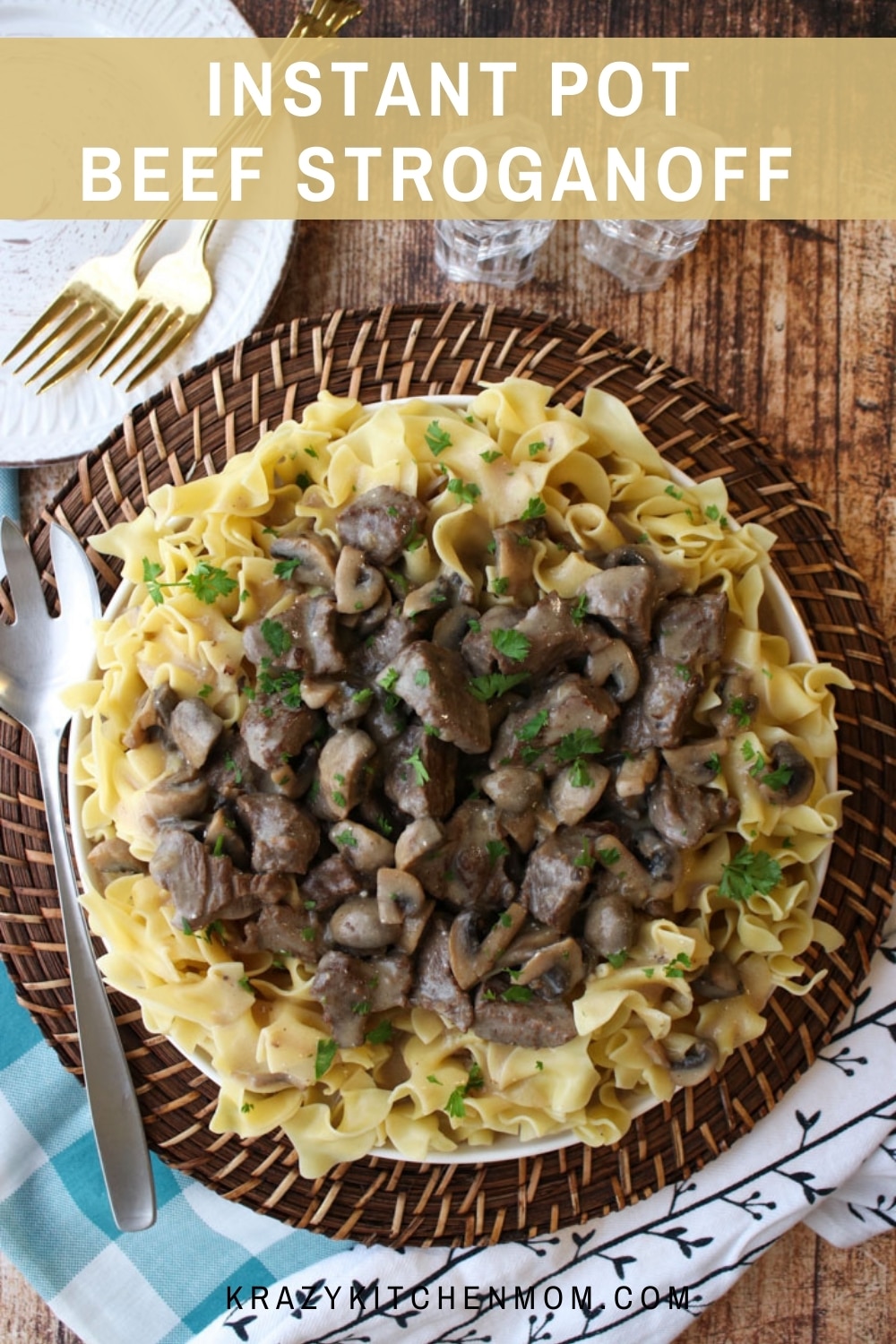 Beef Stroganoff takes me back to my childhood. I've taken this hearty nostalgic comfort food and made it an easy recipe any day of the week. via @krazykitchenmom