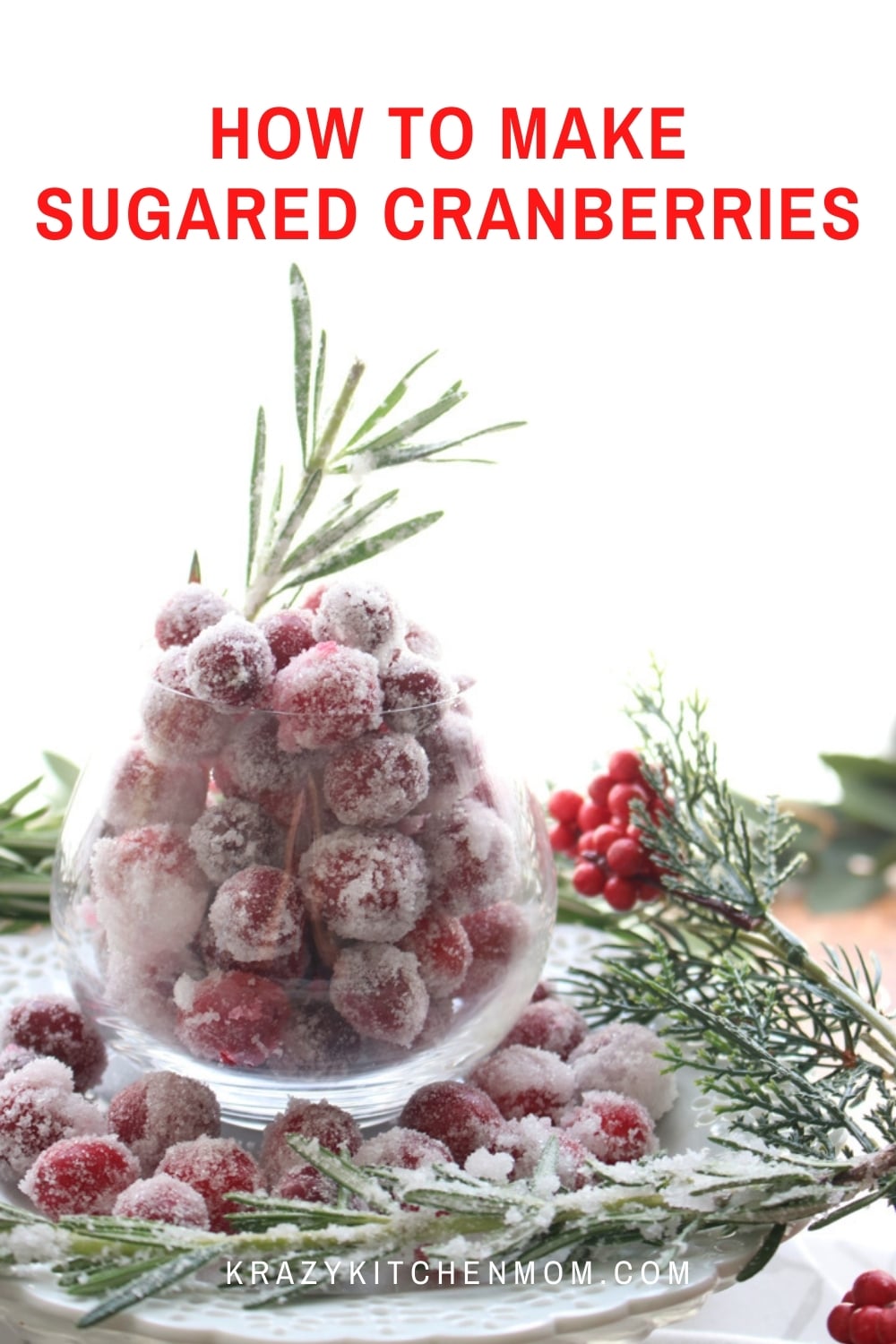 t sugar cranberries are the perfect little snack, a cocktail garnish, and even the filling for your favorite holiday bread.  via @krazykitchenmom