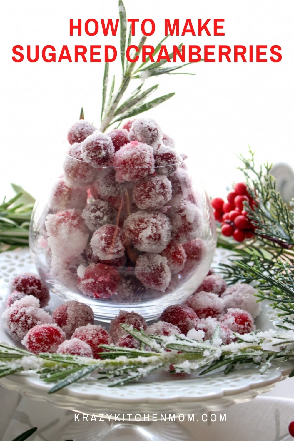 t sugar cranberries are the perfect little snack, a cocktail garnish, and even the filling for your favorite holiday bread.  via @krazykitchenmom