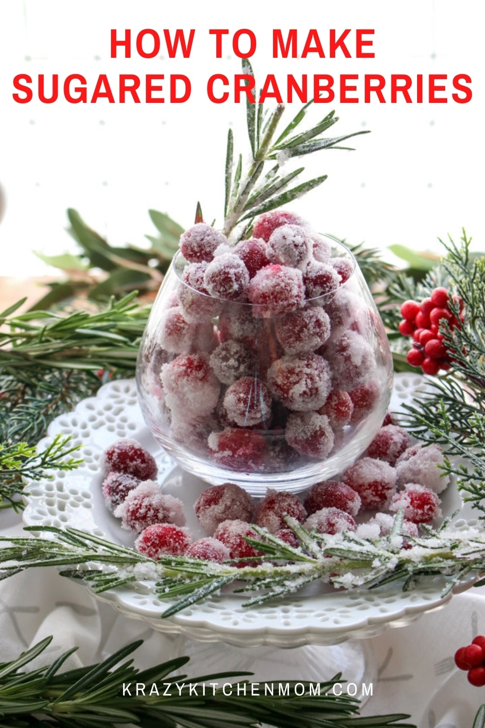 t sugar cranberries are the perfect little snack, a cocktail garnish, and even the filling for your favorite holiday bread.  via @krazykitchenmom