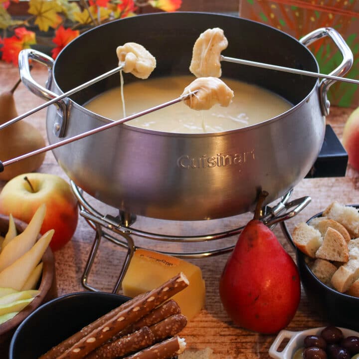 Apple Cider Cheese Fondue Krazy Kitchen Mom