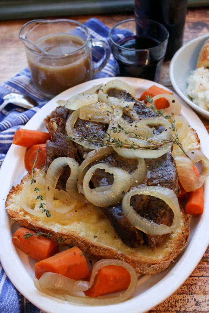 Slow Cooker French Onion Pot Roast Krazy Kitchen Mom
