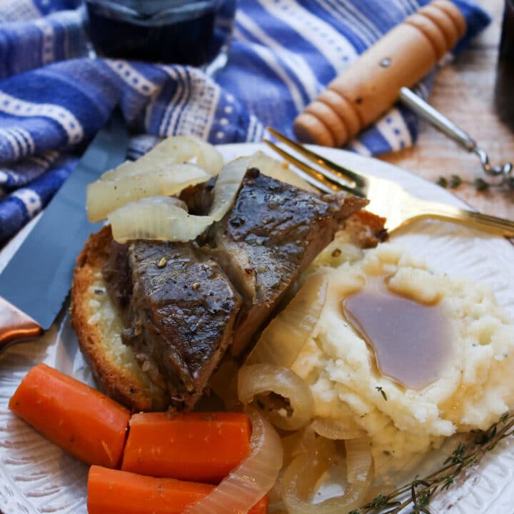 Slow Cooker French Onion Pot Roast Krazy Kitchen Mom