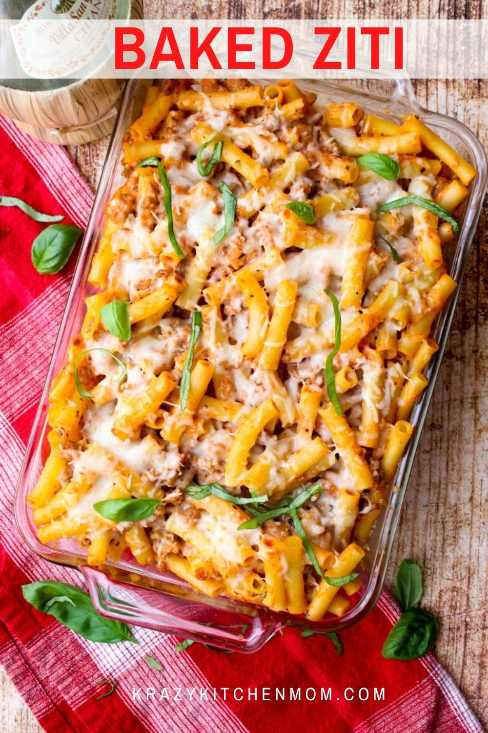 This family-style casserole is definitely a crowd-pleaser. Extra cheesy and loaded with sausage, ricotta cheese, and mozzarella cheese. via @krazykitchenmom