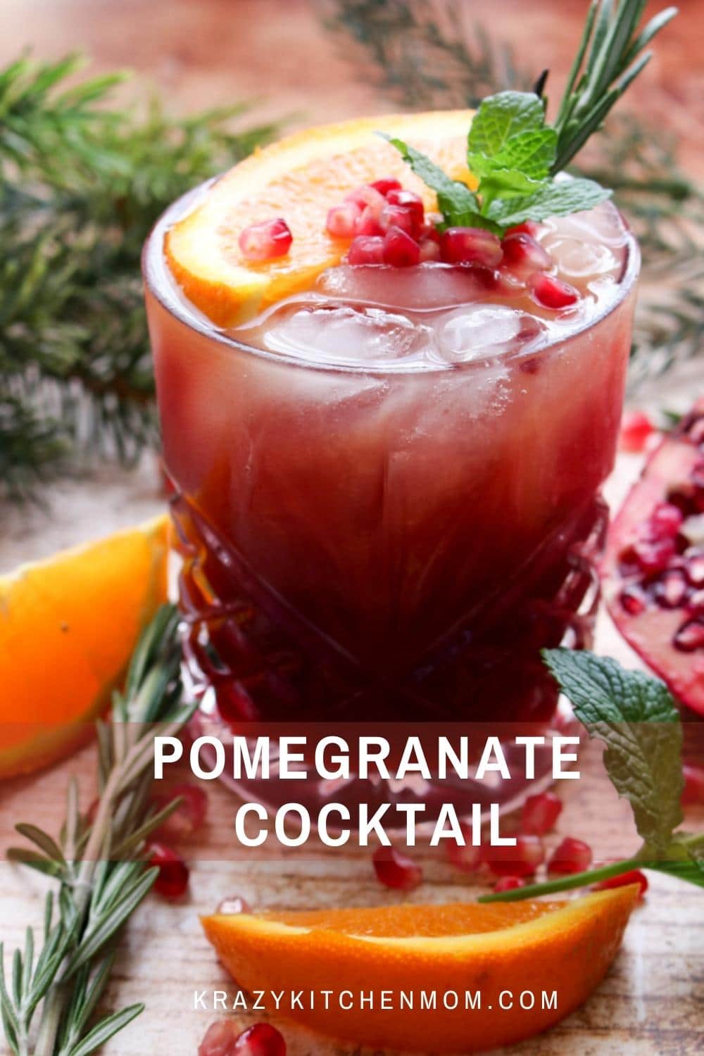 Tis' the season for holiday cheer. This pomegranate cocktail will liven up any holiday party with its fun festive color and bright flavor.  via @krazykitchenmom