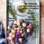 ingredients used to make mayo herb roasted potatoes