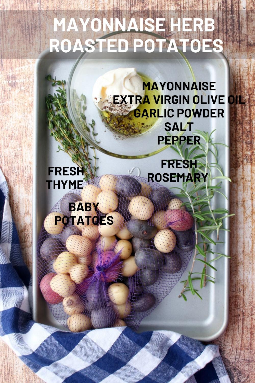 These mayonnaise herb roasted potatoes are my all-time new favorite way to make family-style crispy potatoes with a creamy inside.  via @krazykitchenmom