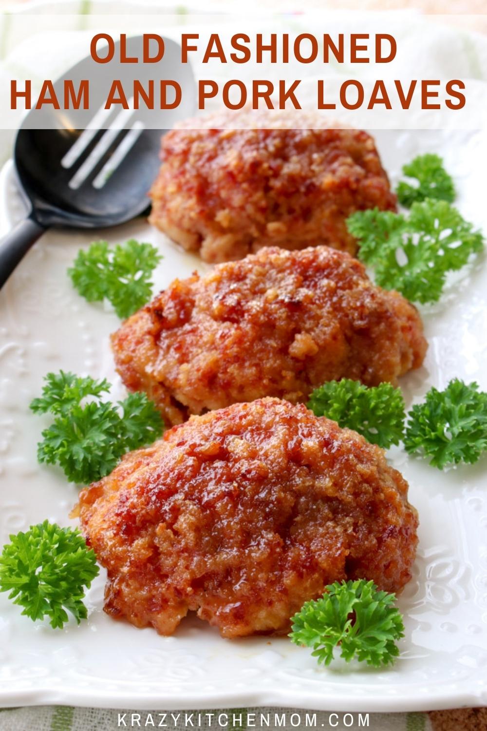 Retro Recipe Remake - Sweet and savory meatloaf made with ground ham and ground pork. I've given my Mom's old ham patty recipe an update with this new version. via @krazykitchenmom