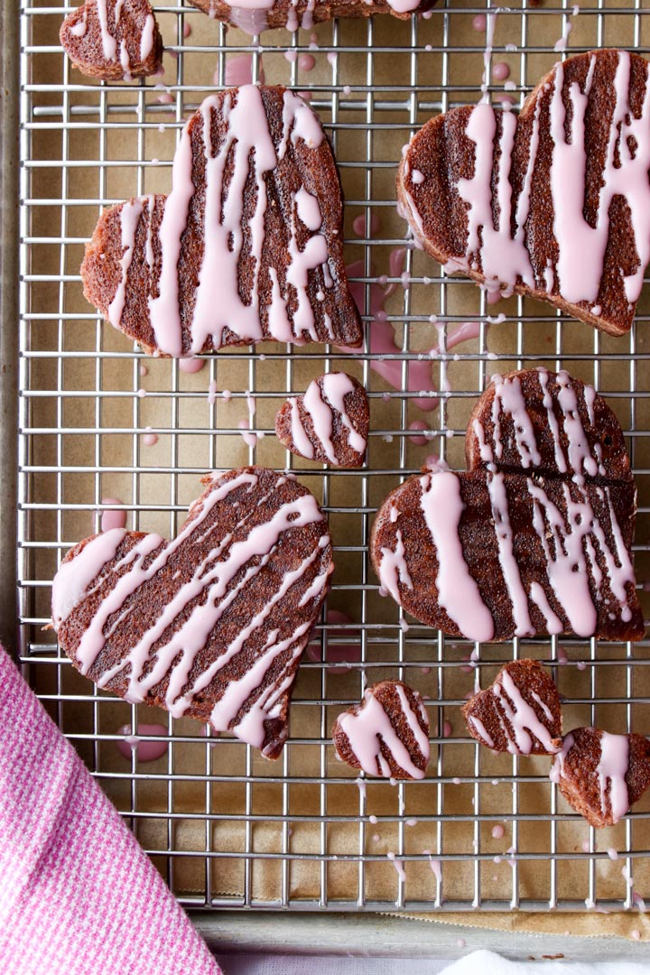 red wine brownies on a cooling rack