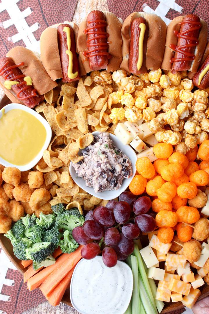 Easy Game Day Food Board - Appetizer Board Ideas - Kitchen Divas