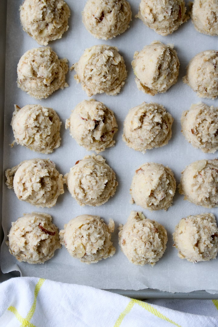 cookies on a cookie sheet ready to freeze