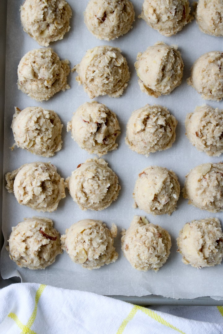 cookies on a cookie sheet ready to freeze