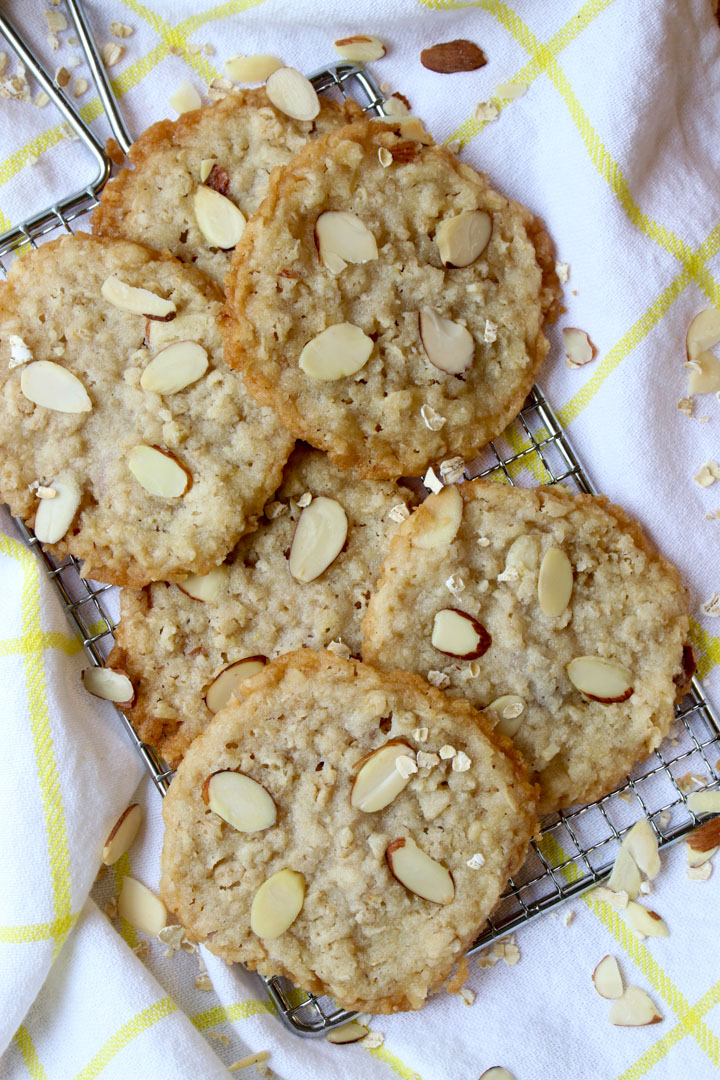 small rack with lemon oatmeal cookies