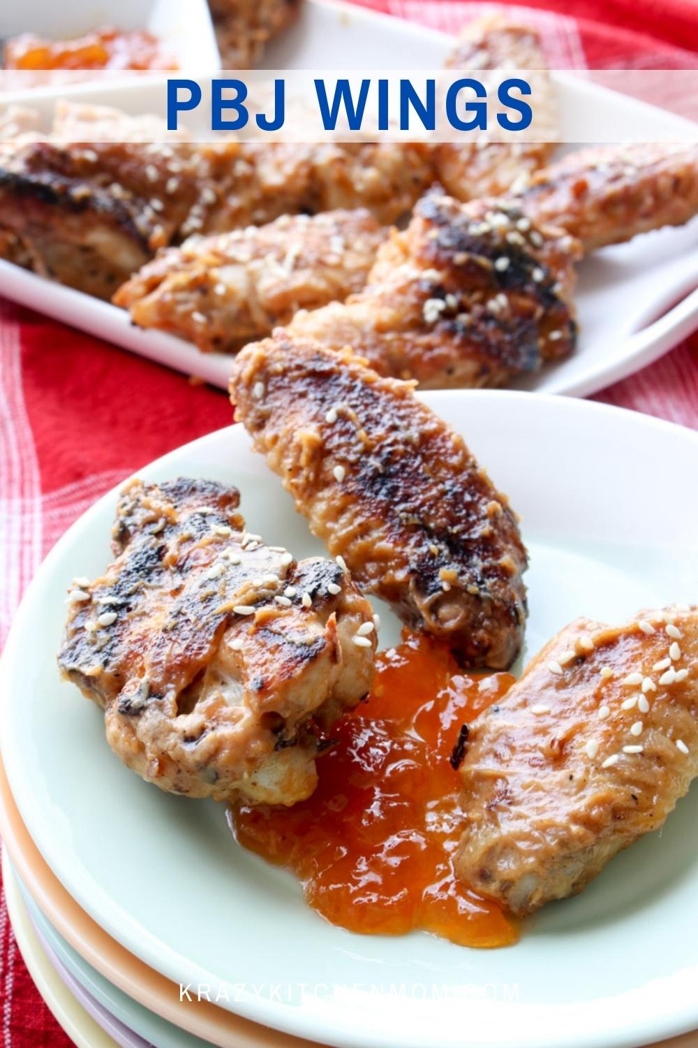 These spicy peanut butter and jelly wings will change the way you think about grilled wings. These are sweet and tangy with a little heat. via @krazykitchenmom