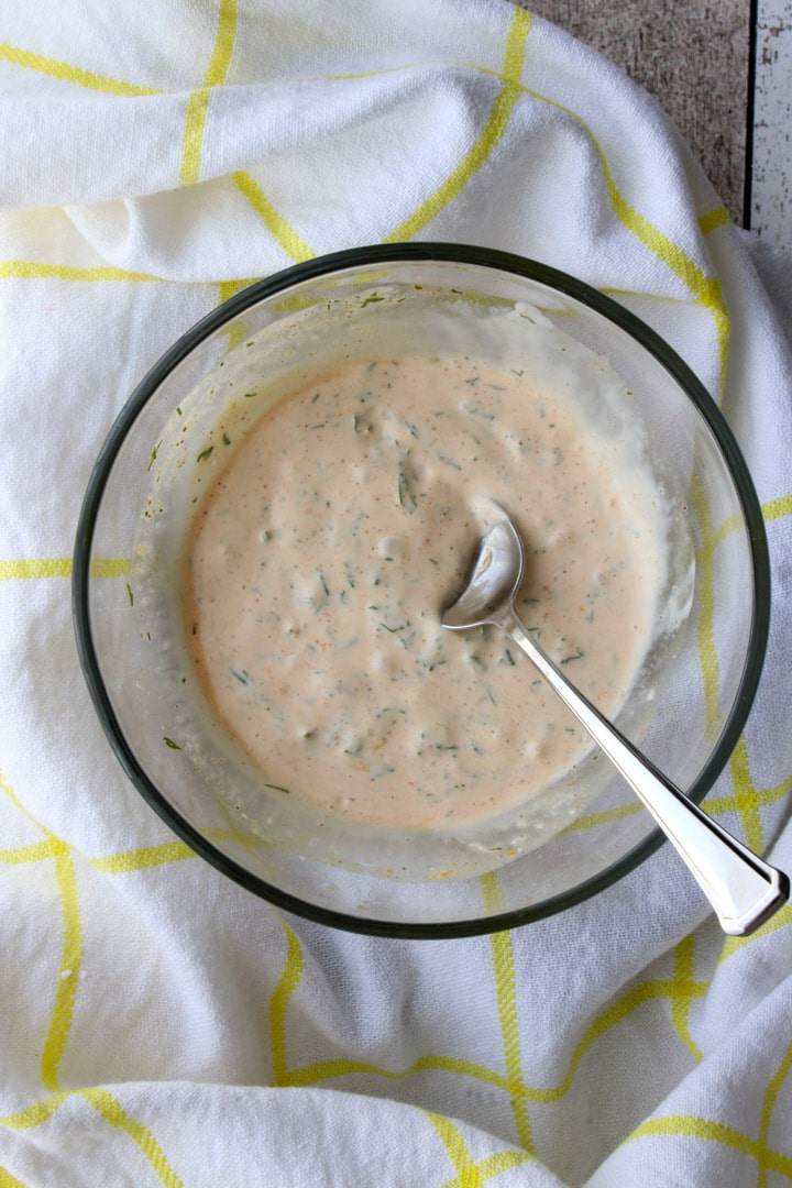 bowl with citrus remoulade