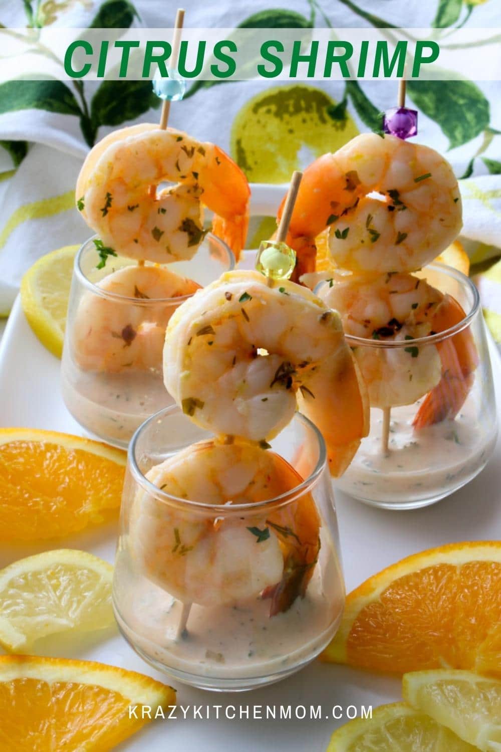 Citrus Shrimp with Citrus Remoulade is easy, bright, and cooks in 15 minutes. It's made with fresh and light ingredients and can be served as an appetizer or a main dish. via @krazykitchenmom