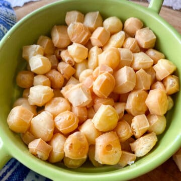 GOUDA CHEESE PUFFS IN A SMALL BOWL