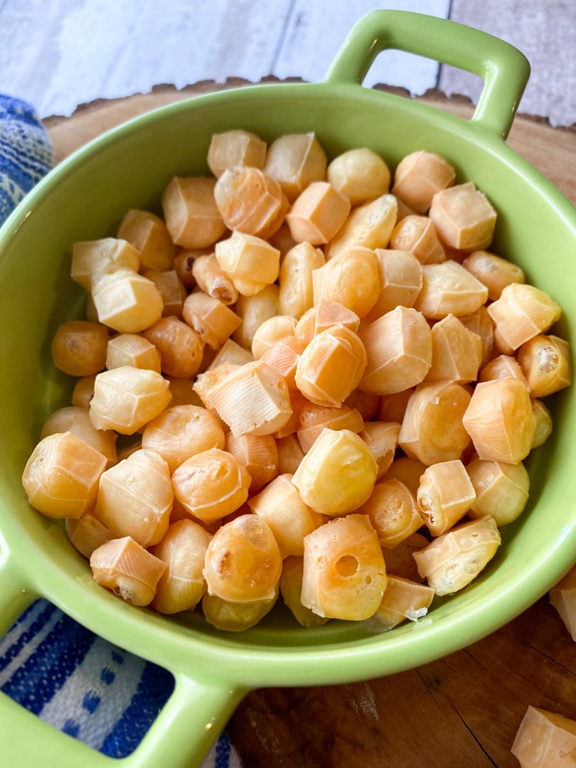 GOUDA CHEESE PUFFS IN A SMALL BOWL