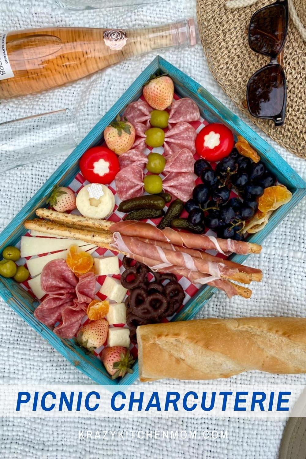 Gather your friends and family and enjoy a charcuterie board that is perfect for enjoying the warmer weather.  via @krazykitchenmom