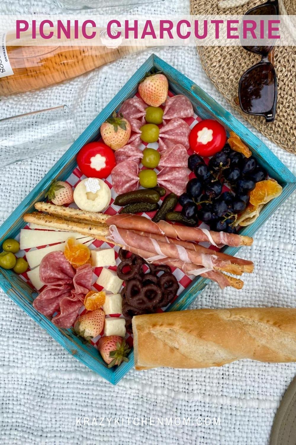 Gather your friends and family and enjoy a charcuterie board that is perfect for enjoying the warmer weather.  via @krazykitchenmom